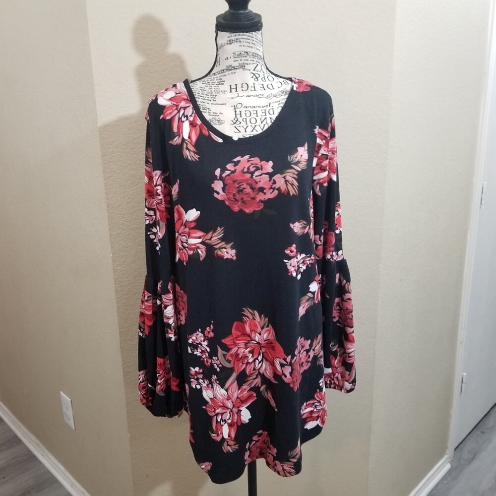 LILDY round hem bishop sleeve tunic‎ large
